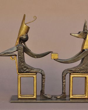 Le pharaon remettant sa conscience à Anubis